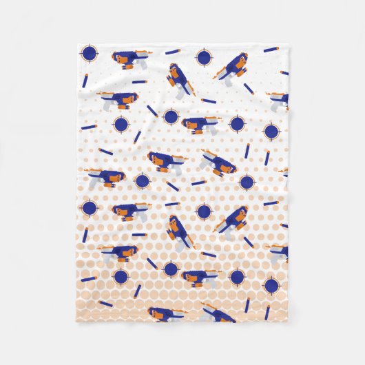 Couverture Polaire Dart Gun Battle War Boys Motif cible (Devant)