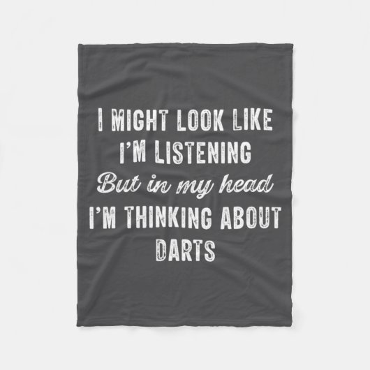 Couverture Polaire Darts In My Head Im Thinking About Funny  (Devant)