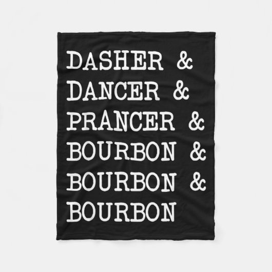 Couverture Polaire Dasher Dancer Prancer &amp; Bourbon Christmas Holi (Devant)