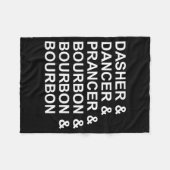 Couverture Polaire Dasher Dancer Prancer & Bourbon Funny Christma (Devant (Horizontal))