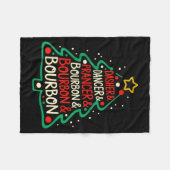 Couverture Polaire Dasher Dancer Prancer & Bourbon Funny Christma (Devant (Horizontal))