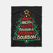 Couverture Polaire Dasher Dancer Prancer & Bourbon Funny Christma (Devant)