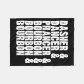 Couverture Polaire Dasher Dancer Prancer And Bourbon Whiskey Funny Ch (Devant (Horizontal))