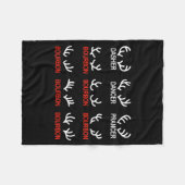 Couverture Polaire Dasher Dancer Prancer Bourbon Christmas Funny Holi (Devant (Horizontal))