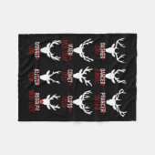 Couverture Polaire Dasher Dancer Prancer & Bourbon Noël (Devant (Horizontal))