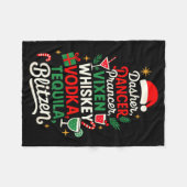 Couverture Polaire Dasher Dancer Prancer Vixen Moscato Vodka Tequila (Devant (Horizontal))