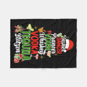 Couverture Polaire Dasher Dancer Prancer Vixen Moscato Vodka Tequila (Devant (Horizontal))