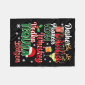 Couverture Polaire Dasher Dancer Prancer Vixen Moscato Vodka Tequila (Devant (Horizontal))