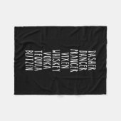 Couverture Polaire Dasher Dancer Prancer Vixen Whiskey Vodka (Devant (Horizontal))