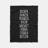 Couverture Polaire Dasher Dancer Prancer Vixen Whiskey Vodka (Devant)