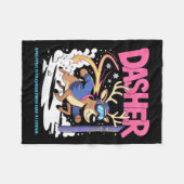 Couverture Polaire Dasher Reindeer Christmas Speeding Fun  (Devant (Horizontal))