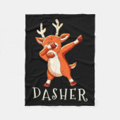 Couverture Polaire Dasher Santas Reindeers Family Matching Outfit Chr (Devant)