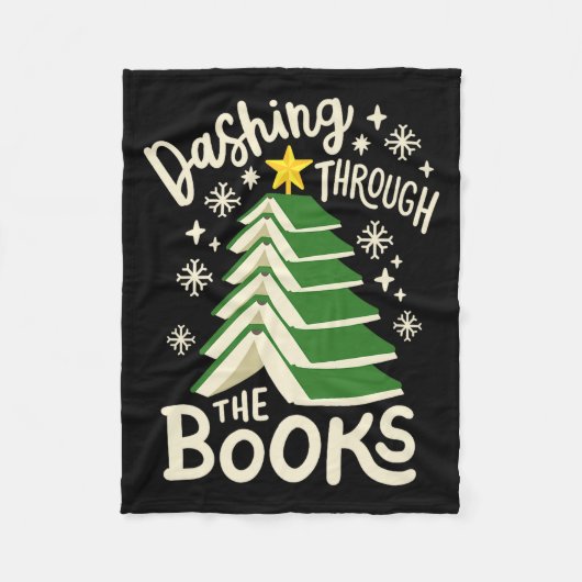 Couverture Polaire Dashing Through The Books Christmas Book Lovers Me (Devant)