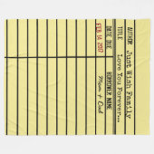 Couverture Polaire Date d'échéance de la bibliothèque Carte Fleece Bl (Devant (Horizontal))