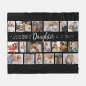 Couverture Polaire Daughter Memorial 18 Photo Collage (Devant (Horizontal))