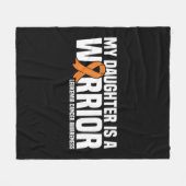 Couverture Polaire Daughter Warrior Orange Ribbon Leukemia Cancer Awa (Devant (Horizontal))