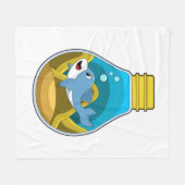 Couverture Polaire Dauphin à la natation dans l'aquarium (Devant (Horizontal))