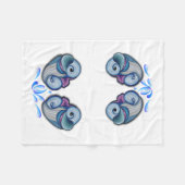 Couverture Polaire Dauphin Abstrait (Devant (Horizontal))