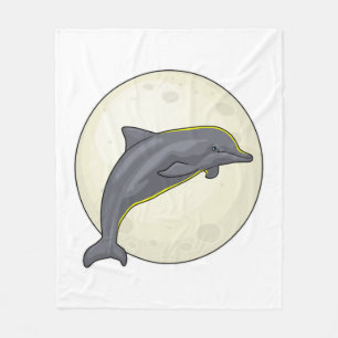 Couverture Polaire Dauphin avec lune