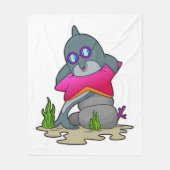 Couverture Polaire Dauphin avec lunettes (Devant)