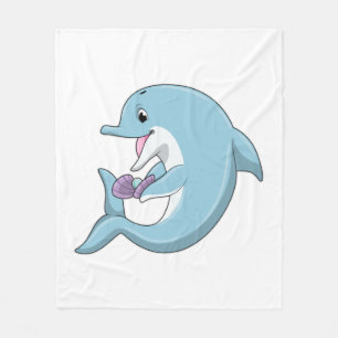 Couverture Polaire Dauphin avec Perle