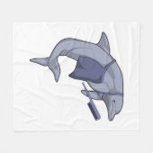 Couverture Polaire Dauphin en coiffeur avec peigne (Devant (Horizontal))