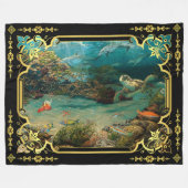 Couverture Polaire dauphin/marsouins, tortue de mer poisson de mer (Devant (Horizontal))