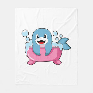 Couverture Polaire Dauphin sur baignoire