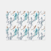 Couverture Polaire Dauphins bleus (Devant (Horizontal))