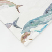 Couverture Polaire Dauphins bleus (Coin)