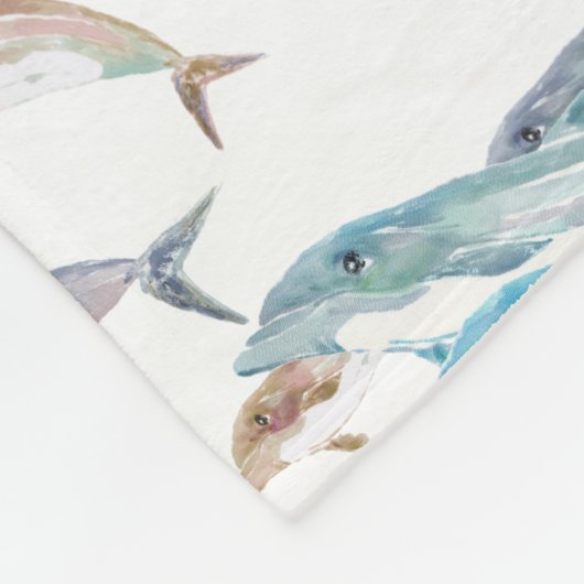 Couverture Polaire Dauphins bleus (Coin)