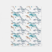 Couverture Polaire Dauphins bleus (Devant)