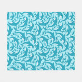Couverture Polaire Dauphins mignons (Devant (Horizontal))