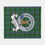 Couverture Polaire Davidson Clan Badge Tartan Plaid (Devant (Horizontal))