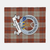 Couverture Polaire Davidson Dress Dancers Clan Badge Tartan Plaid (Devant (Horizontal))