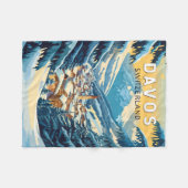 Couverture Polaire Davos Suisse Travel Art Vintage (Devant (Horizontal))