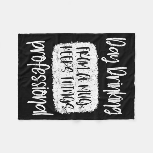 Couverture Polaire Day Drinking From A Mug, Sarcastic Funny Quotes (Devant (Horizontal))