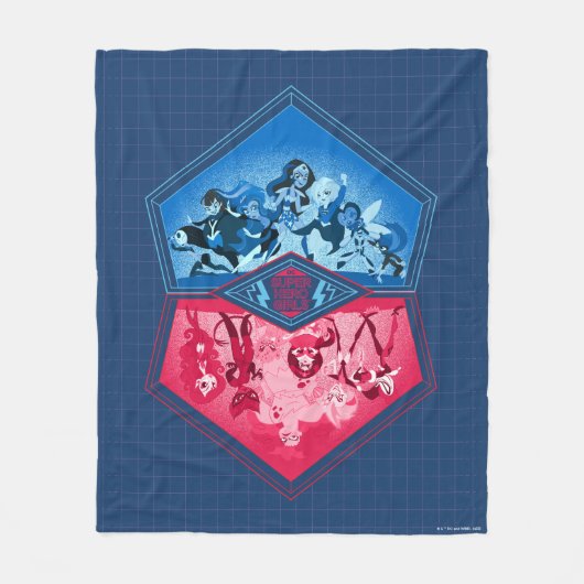 Couverture Polaire DC Super Hero Girls Teamwork Bataille (Devant)