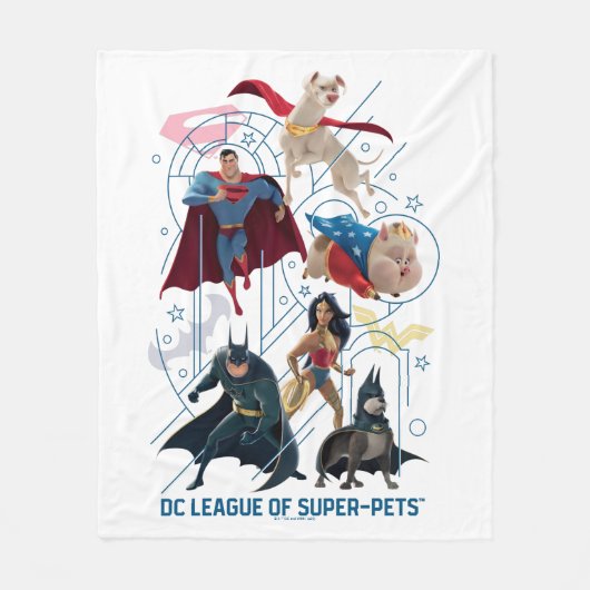 Couverture Polaire DC Trinity Heroes & Super-Pets (Devant)