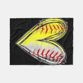 Couverture Polaire De Baseball Softball Maman Mères Fête Femmes (Devant (Horizontal))