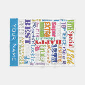 Couverture Polaire De fête d'anniversaire cadeaux uniques et 18èmes (Devant (Horizontal))