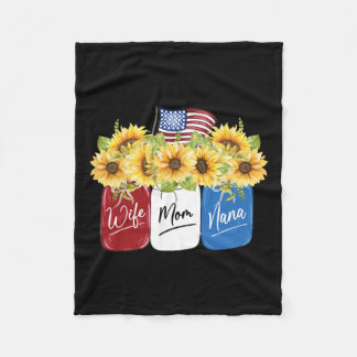 Couverture Polaire De Juillet Femme Maman Nana Tournesol Avec Drapeau