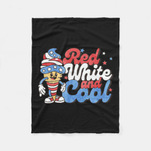 Couverture Polaire De Juillet Rouge Blanc Et Cool Américain Popsicles