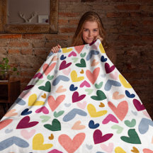 Couverture polaire de la Saint-Valentin avec motif