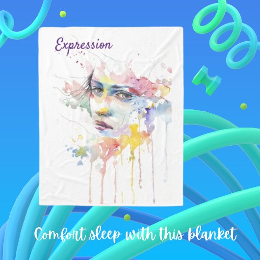 Couverture polaire de l'expression de visage de l'