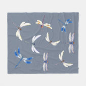 Couverture Polaire De magnifiques libellules en vol sur Grey (Devant (Horizontal))