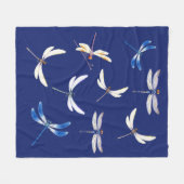 Couverture Polaire De magnifiques libellules en vol sur le bleu foncé (Devant (Horizontal))