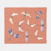 Couverture Polaire De magnifiques libellules en vol sur Terra Cotta (Devant (Horizontal))