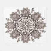 Couverture Polaire  de mandala color marrón (Devant (Horizontal))