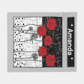 Couverture polaire de pavot rouge (Devant (Horizontal))